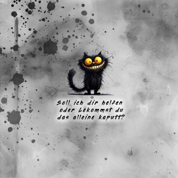 Set "Soll ich dir helfen oder bekommst du das alleine kaputt?" - Kunstleder Taschenpanel